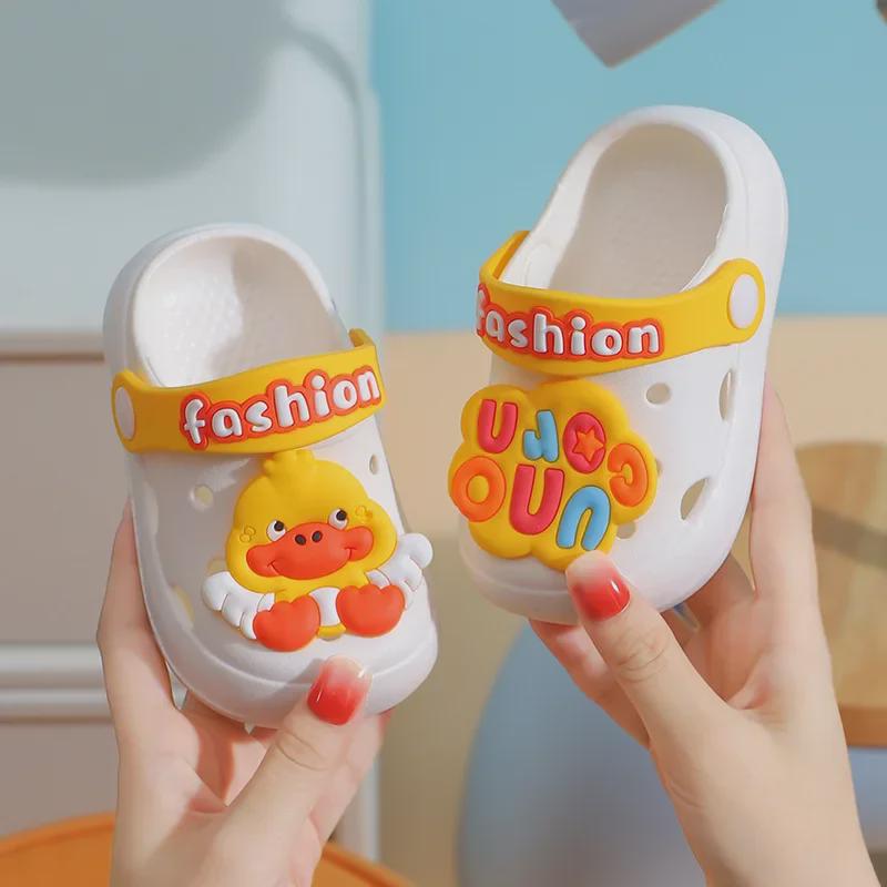 Детская обувь с дырочками с героями мультфильмов: Мягкие, нескользящие тапочки для мальчиков и девочек