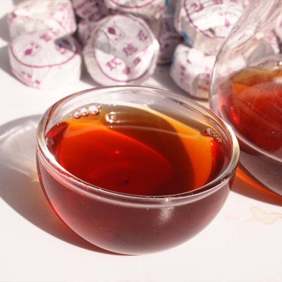 Розовый чай Пуэр Мини Туоча Юньнань Спелый черный чай Пуэр