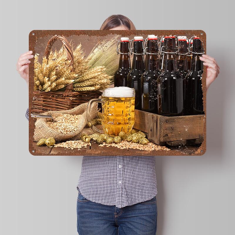 Craft Beer Still Life Poster Customized Wall Art Vintage Metal Signs Retro Tin Plaque for Man Cave Decoration Room Home Decor