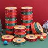 50 Yards 25mm Christmas Ribbon Printed Christmas Polyester Ribbon for Handmade Design Christmas Decoration DIY Gift Packing