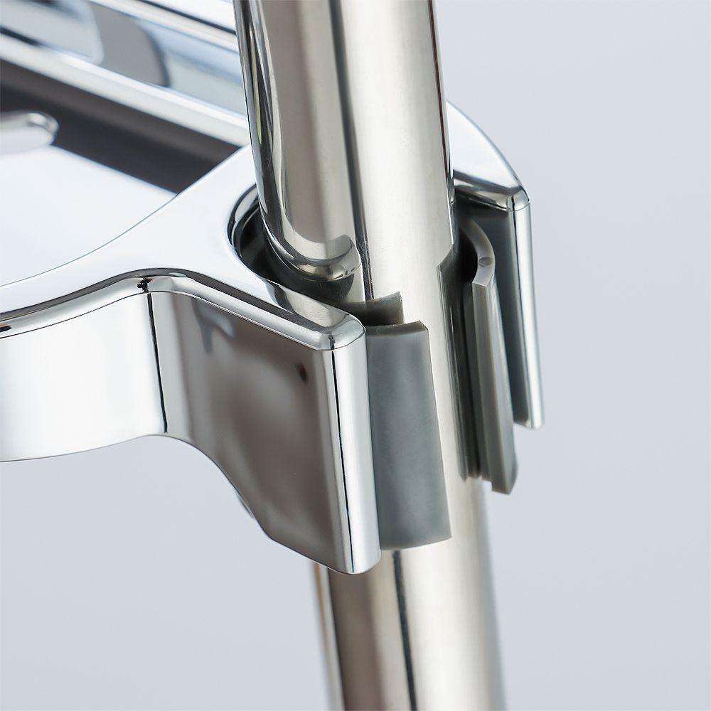 For 22 24 25 mm Bath Shower Silver Soap Dishes Adjustable Rail Slide Soap Holder Plates