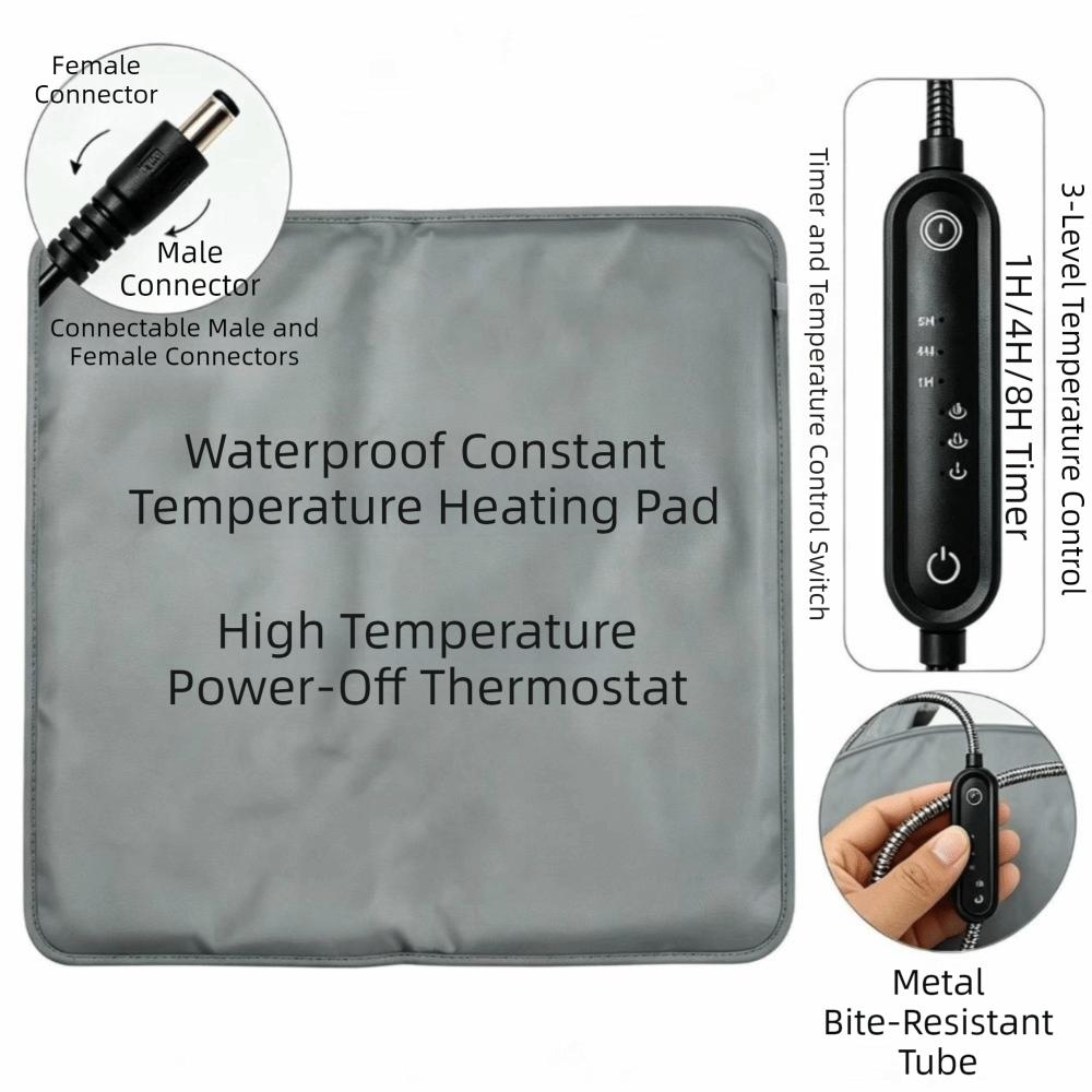 USB Charging Pet Plush Electric Blanket Soft Warm Pet Heating Mat Indoor Warming