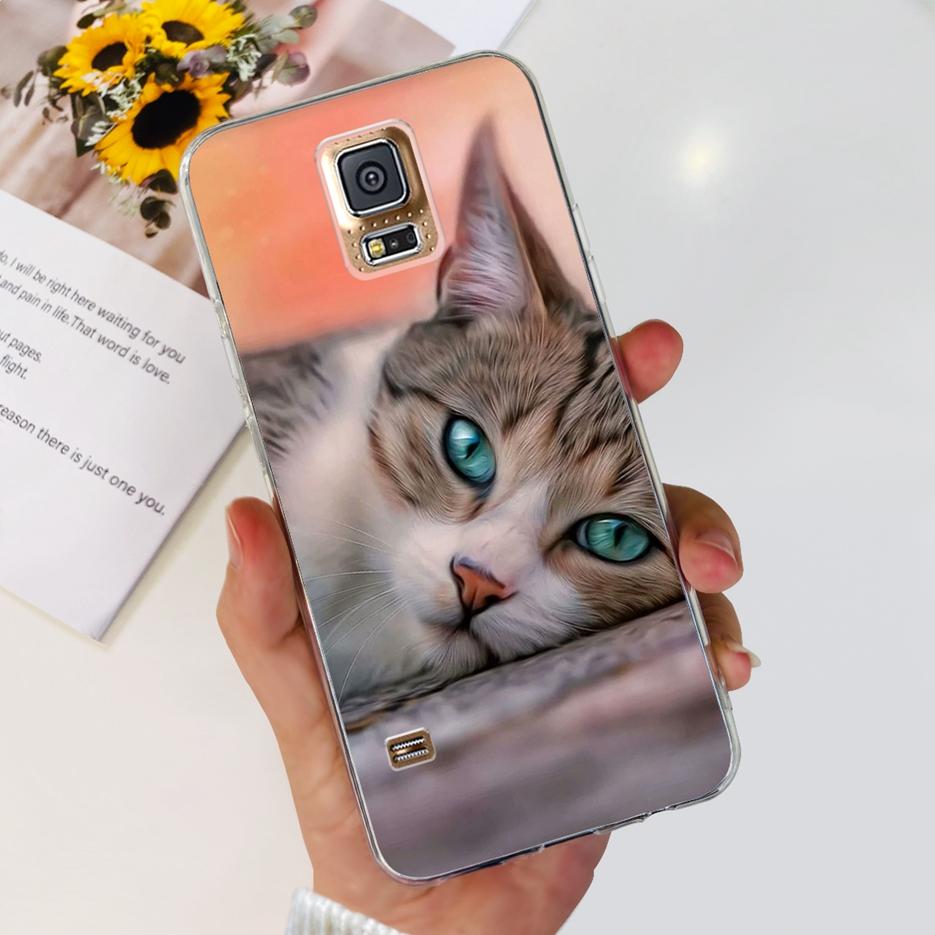 Чехол для Samsung Galaxy S5 G900F G900I G900M G900A G900T Милый Расписной Чехол Мягкий ТПУ Чехол для Телефона Для Samsung S5 S 5 GalaxyS5 Сумки