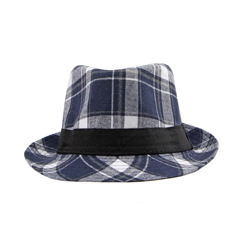 Клетчатая джазовая шляпа для мужчин, весна-лето, классическая клетчатая шляпа для женщин, британская винтажная панама, шляпа-федора, шляпа джентльмена, кепка с солнцезащитным козырьком