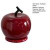 Ceramic Red Fruit Toothpick Dispenser Dental Floss Toothpick Holder Home Office Restaurant Kitchen Desktop Toothpick Organizer Container