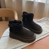 Женские высокие бархатные зимние ботинки Plus - 2024 зимние корейские ботинки, теплая толстая подошва RD7341