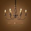 Сельская Ретро Люстра Свеча Гостиная Столовая Лампа Спальня Лампа Античный Железный Подвесной Светильник