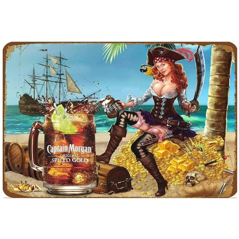 Large Scale Tin Painting for Bars Pubs Clubs Man Spaces Wall Decor