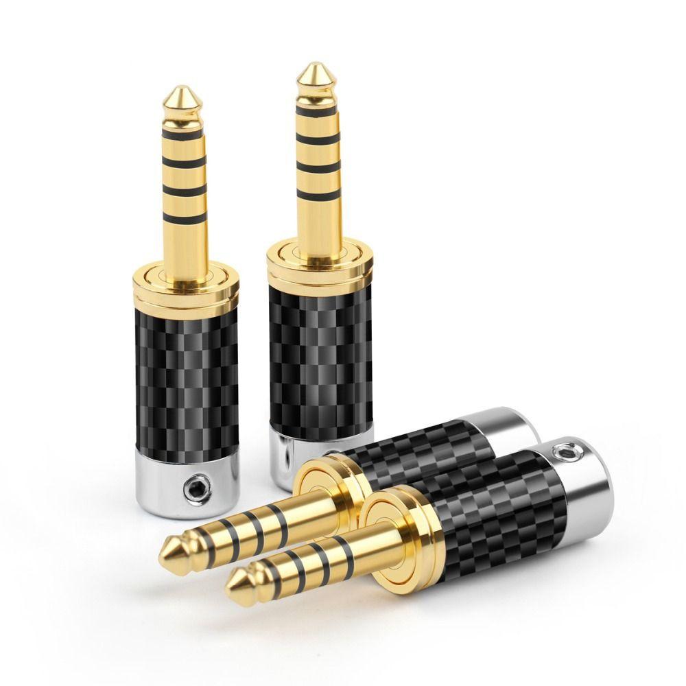 Plug For NW-WM1ZA4.4 4.4mm 5 Pole Male Balanced Adapter 5 Poles Stereo Jack Carbon Fiber Audio Jack