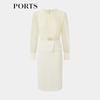 Ports Женское элегантное платье два в одном цвета облачно-белый