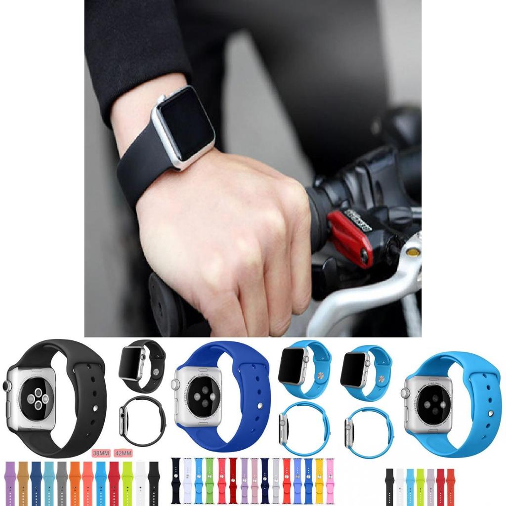 Ремешок для Apple Watch с тонкой талией, силиконовый ремешок, двойная пряжка, легкий, для фитнеса