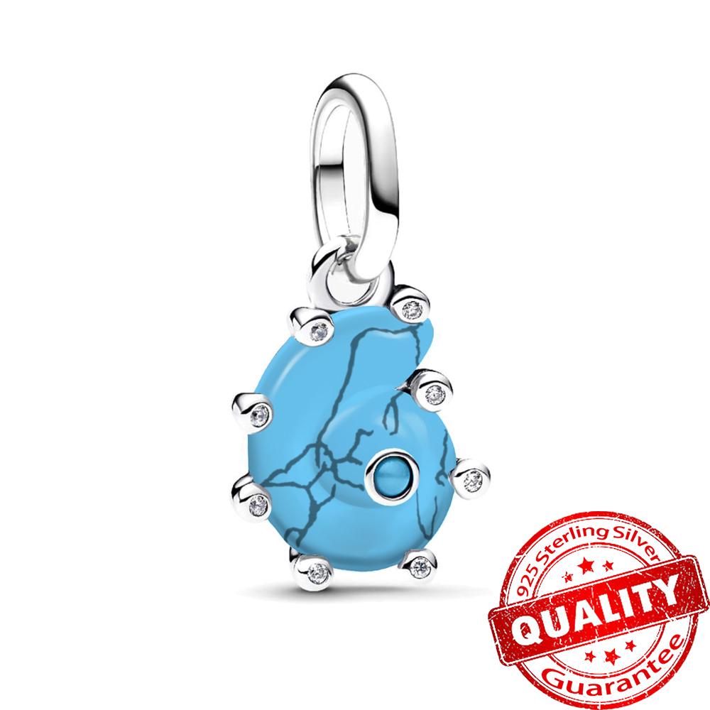 Медные бусины-морские звезды и подвеска-шарм в виде бабочки и стрекозы, подходят для браслета-змейки, бутикового ожерелья, синяя подвеска, подарок