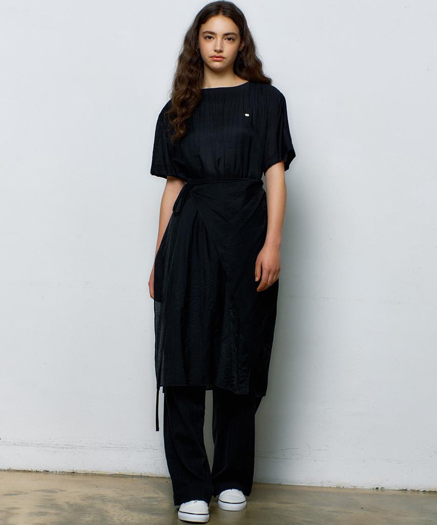 Manavis Seven Eloy Wrap Dress [Black]