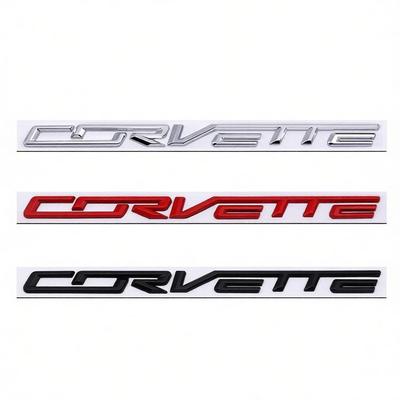 Для Corvette Логотип Задний Значок Металлическая Модифицированная Английская Буквенная Наклейка 3D Стикер 27.8x1.8см Автомобильный Задний Значок Украшение