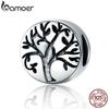BAMOER Настоящее 100% серебро 925 пробы Классические бусины «Древо жизни» подходят для браслетов-подвесок