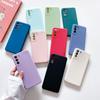 New Upgrade Camera Protector Solid Matte Silicone Square Case For Samsung Galaxy S25 Ultra S24 FE S23+ A56 A36 A16 A55 A06 A35 A15 5G Back Cover Cases