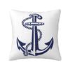 Nordic Style Nautical Captain Anchor Cushion Cover Velvet Sailor Adventure Pillow Case for Sofa Car Square Pillowcase Home Decor