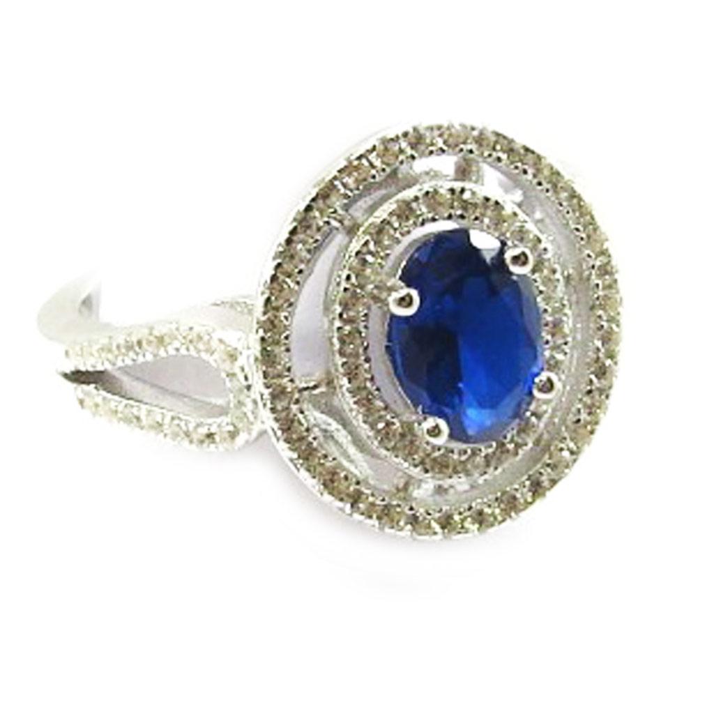 Серебряное кольцо с сапфиром 'Sissi'