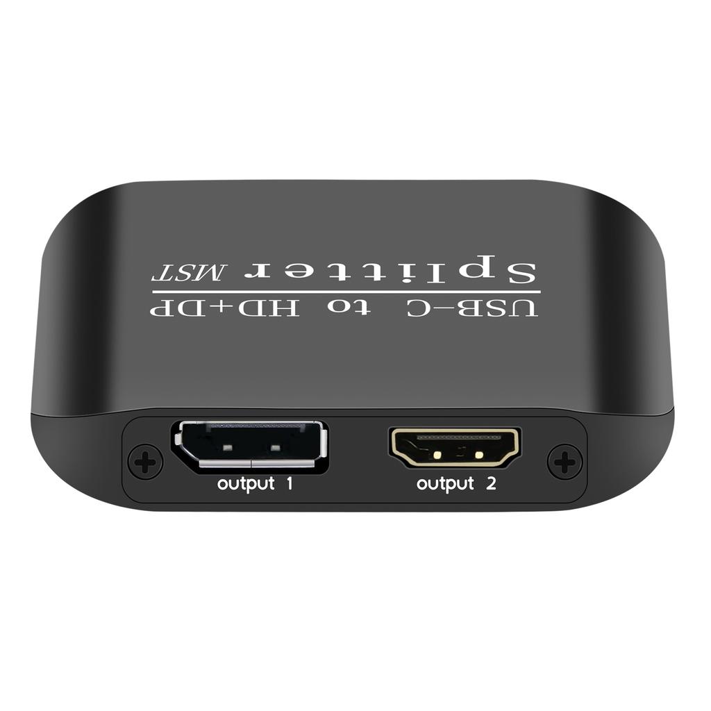 Разветвитель Type-C на HDMI+DP 1x2 для ноутбука MST Дисплей на два экрана Один вход два выхода