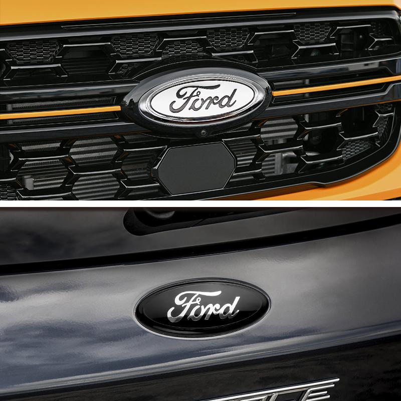 AJJ1 Ford Metal All Sizes Logo For Focus Mondeo Edge Ecosport Fiesta Fusion Rear Trunk Emblem Metal Cover Sticker Badge Classic Blue
