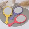Vintage Carved Handheld Vanity Mirror Makeup Mirror Spa Salon Makeup Vanity Hand Mirror Handle Cosmetic Compact Mirror For Women