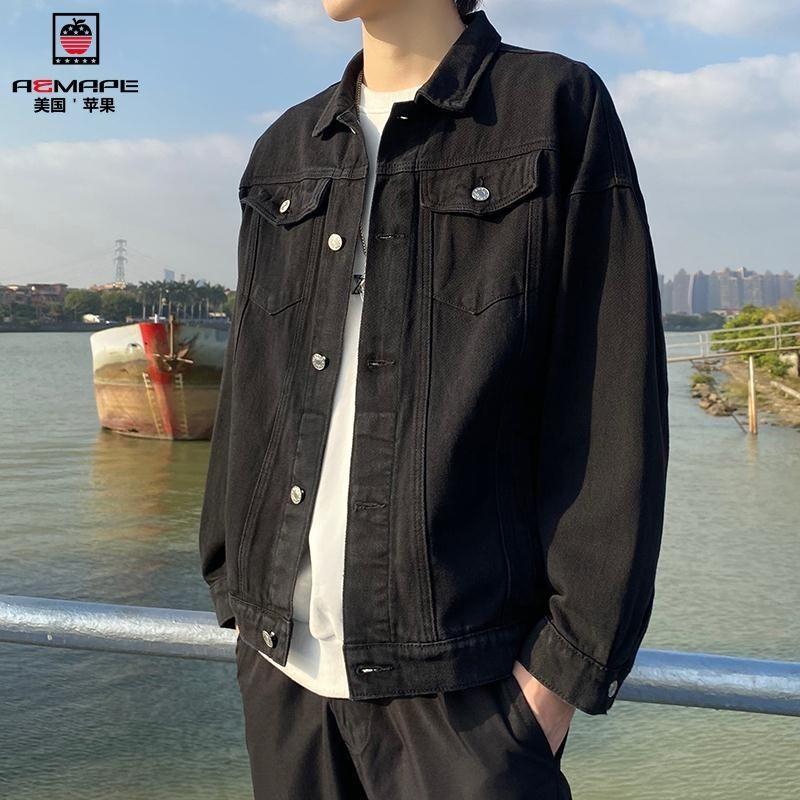 Весенняя повседневная джинсовая куртка, мужская модная брендовая универсальная куртка, мужские студенческие топы, модная мужская джинсовая куртка