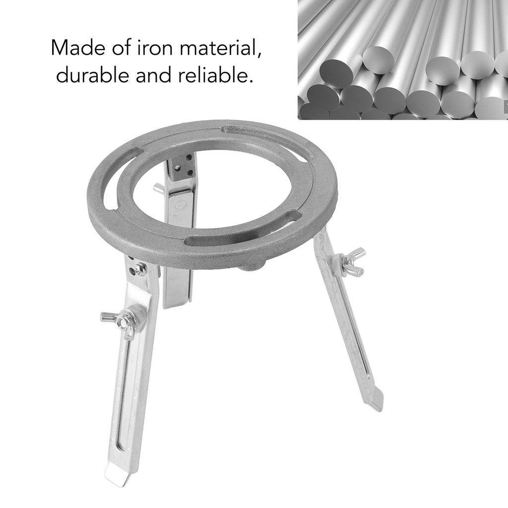 Oil Burner Tripod Stand Iron Adjustable Height Anti Slip Base Laboratory Heating Support Tripod Stand for Chemical Experiments