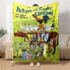 Pettson Findus Book Flannel Blanket Super Soft Warm Cozy Blanket for Sofa Bed Office Travel All‑Season Home Decor Gift