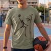 Basketball Dunk T-Shirt, Sports Slam Hoop Graphic Apparel, Athletic Streetwear Boy Gift