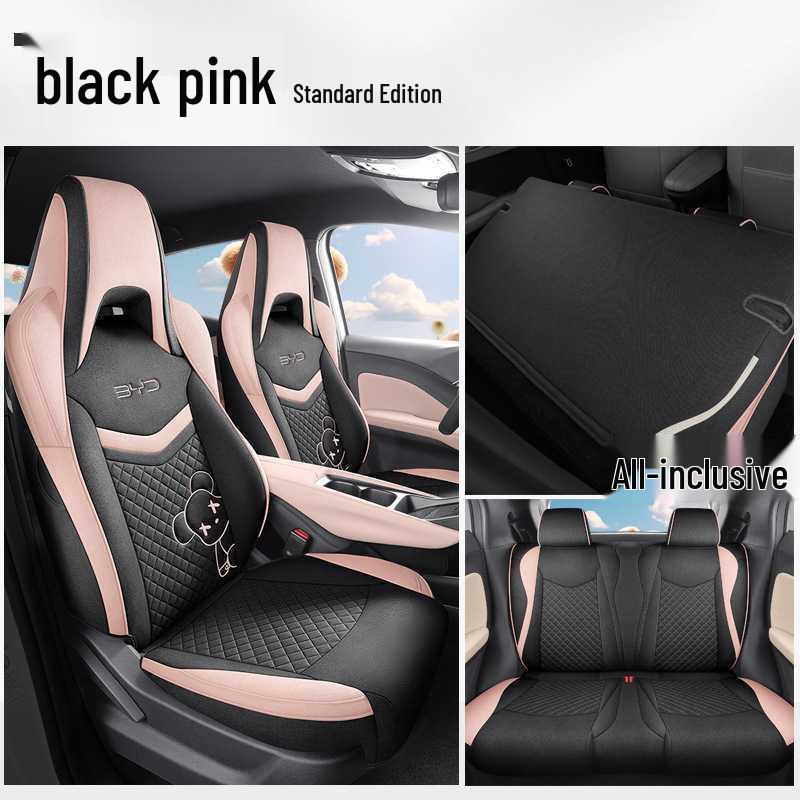 BYD Seagull Fabric Linen Cartoon Seat Cushion for Five-Seater Cars