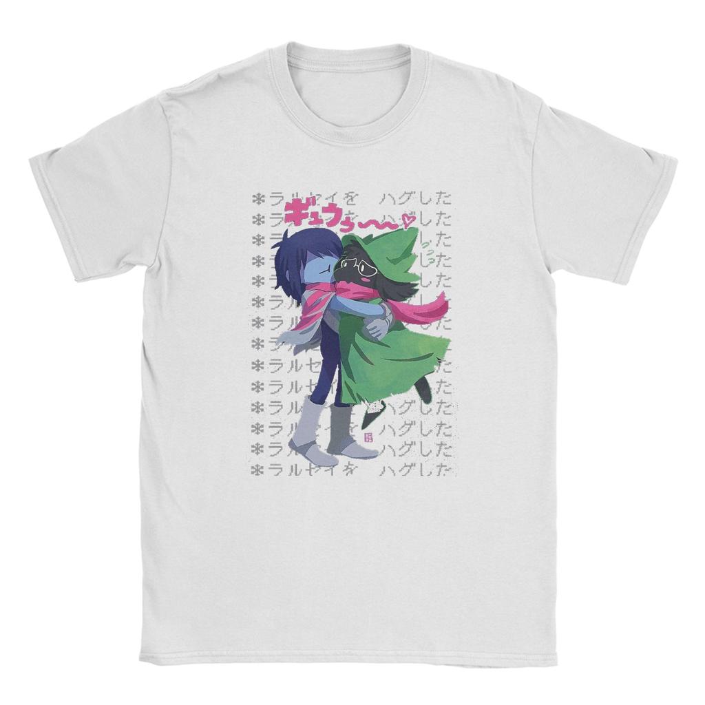 Новинка Футболки Deltarune Крис и Ралзей Мужские Футболки с круглым вырезом из чистого хлопка Футболки с коротким рукавом Топы больших размеров