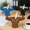 3D-печатный держатель для ручек, фигурка мускулистого мужчины, креативный настольный органайзер для ручек и кистей для макияжа, забавный подарок для любителя фитнеса
