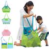 Foldable Mesh Beach Bag with Shoulder Strap Large Capacity Breathable Design