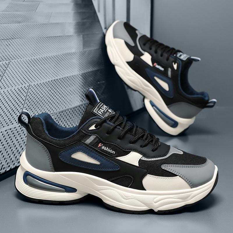 Толстая подошва дышащая Daddy Shoes повседневная мужская обувь всесезонные кроссовки для бега на открытом воздухе мягкие кроссовки для ходьбы на шнуровке кроссовки