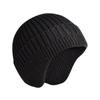 Thick Knitted Earmuff Hat Solid Color Warm Beanie Hat Fashion Winter Earmuff Cap  Men Women