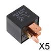 5x 12V/80A Relay SPDT Normally Open Working Current Switching 5-pin for Truck Car