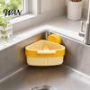 Water Drainage Sink Basket Kitchen Drain Basket, Corner Food Scrap Collector, Waste Durable Easy-Clean Utility for Fruits Vegetables Trap