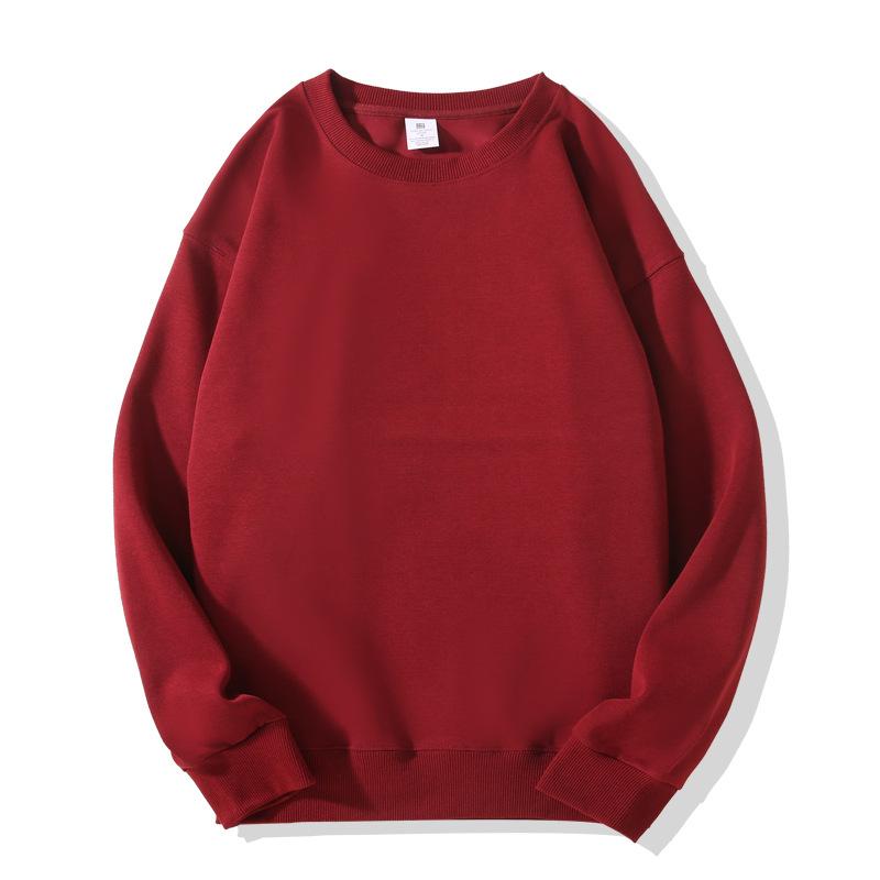 Men's Sweater New Spring and Autumn Loose Casual Crew Neck Sweater Solid Color Men's Pullover Long-sleeved Bottoming Shirt