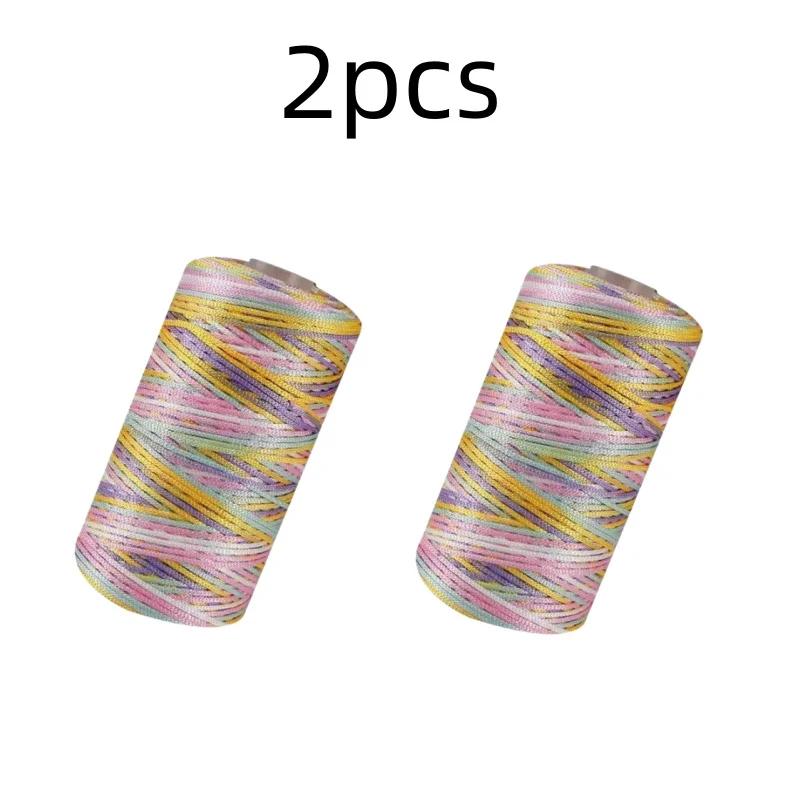 100 г Новая летняя пряжа для вязания крючком 1,5 мм шнур тонкая ледяная хлопковая нить для ручного вязания сумки шляпы обуви пряжа хило