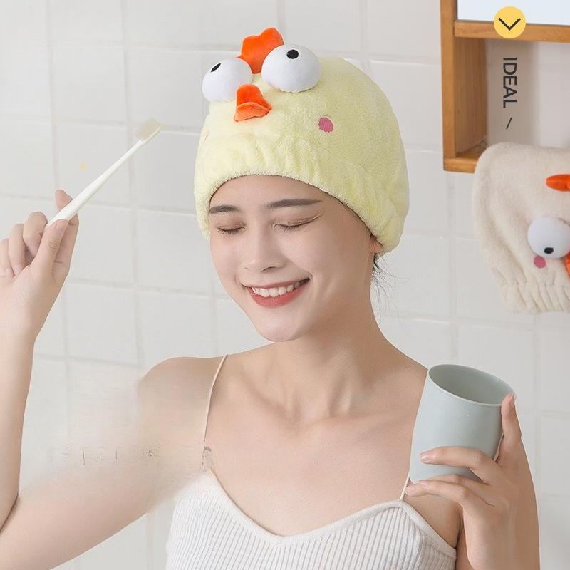 Рыба-клоун Забавная Водопоглощающая Шапочка для сушки волос из кораллового вельвета Мультяшная Милая Животное Питомцем Трехмерная Форма Шапочка для душа