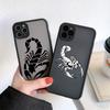 Полуобернутый жесткий чехол для телефона Скорпион для iPhone X XR XS X 16 15 12 11 13 14 Pro Max задние чехлы 7 8 plus SE2 mini Обложка Coque
