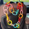 10PCS Smooth Surface Rainbow Hanging Ring Rainbow Color Handheld Grasp  Babies And Toddlers Stroller