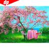 Полная круглая Алмазная вышивка Распродажа Пейзаж Весна 5D Diy Алмазная картина Картина