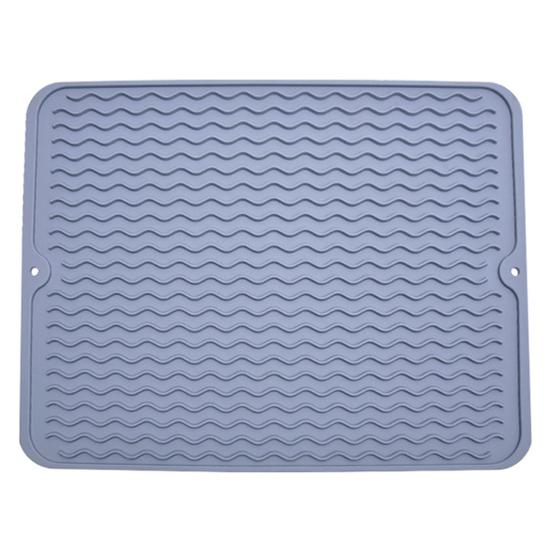 Коврик для сушки посуды, толстый нескользящий силиконовый термостойкий сливной коврик для кухонной стойки