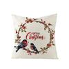 New Christmas Throw Pillow Cover Home Sofa Living Room Linen Bedside Cushion Cushion Cover Print