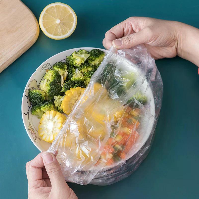 Многоразовые одноразовые крышки для пищевых продуктов, пластиковая упаковка, прочные эластичные крышки для пищевых продуктов для мисок, эластичные крышки для тарелок для кухонной сумки для хранения еды