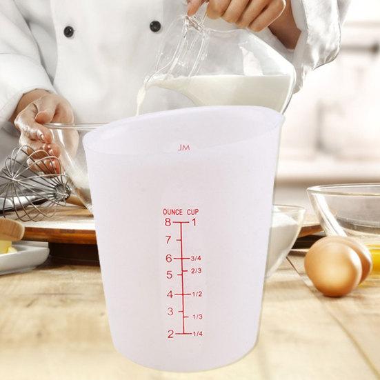 Силиконовая мерная кружка, удобный скошенный край, легкая очистка, хлебопекарный инструмент без бисфенола А