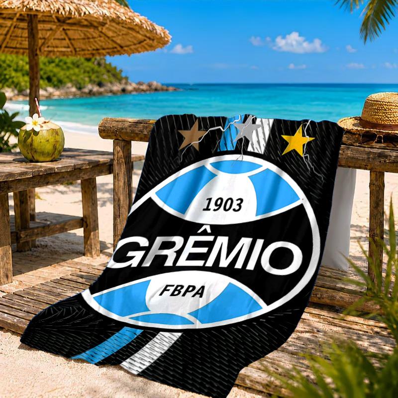 Gre-mio Football Badge Printed Microfiber Beach Towel, Soft And Absorbent, Quick-Dry, Ideal for Summer Travel, Beach Essential, Swimming Pool