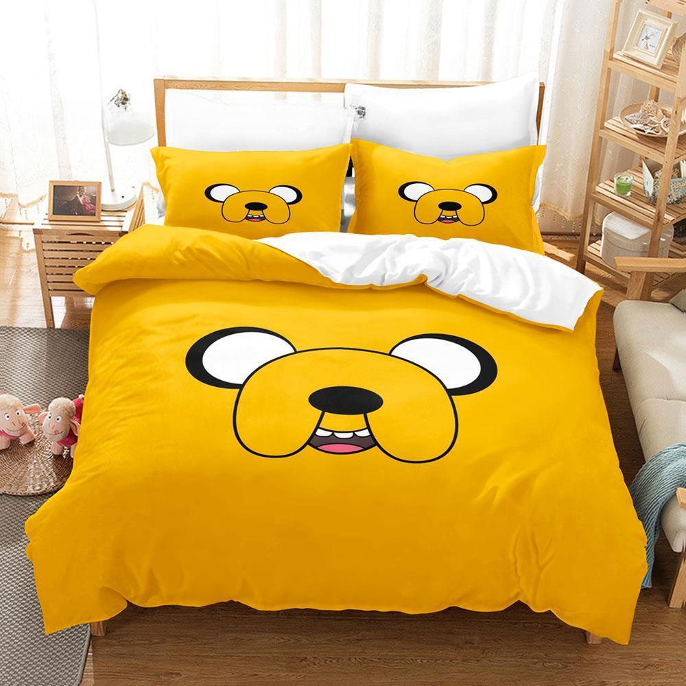 Новая коллекция постельного белья Adventure Time Аниме Пододеяльник Одеяло Коллекция для кровати Стеганое одеяло Наволочка Размер King Queen Twin Мальчики Девочки Взрослые