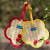 Vintage Handwoven Fan Colorful Edging Cooling Fan Decorative Fan Handheld Fan  Summer